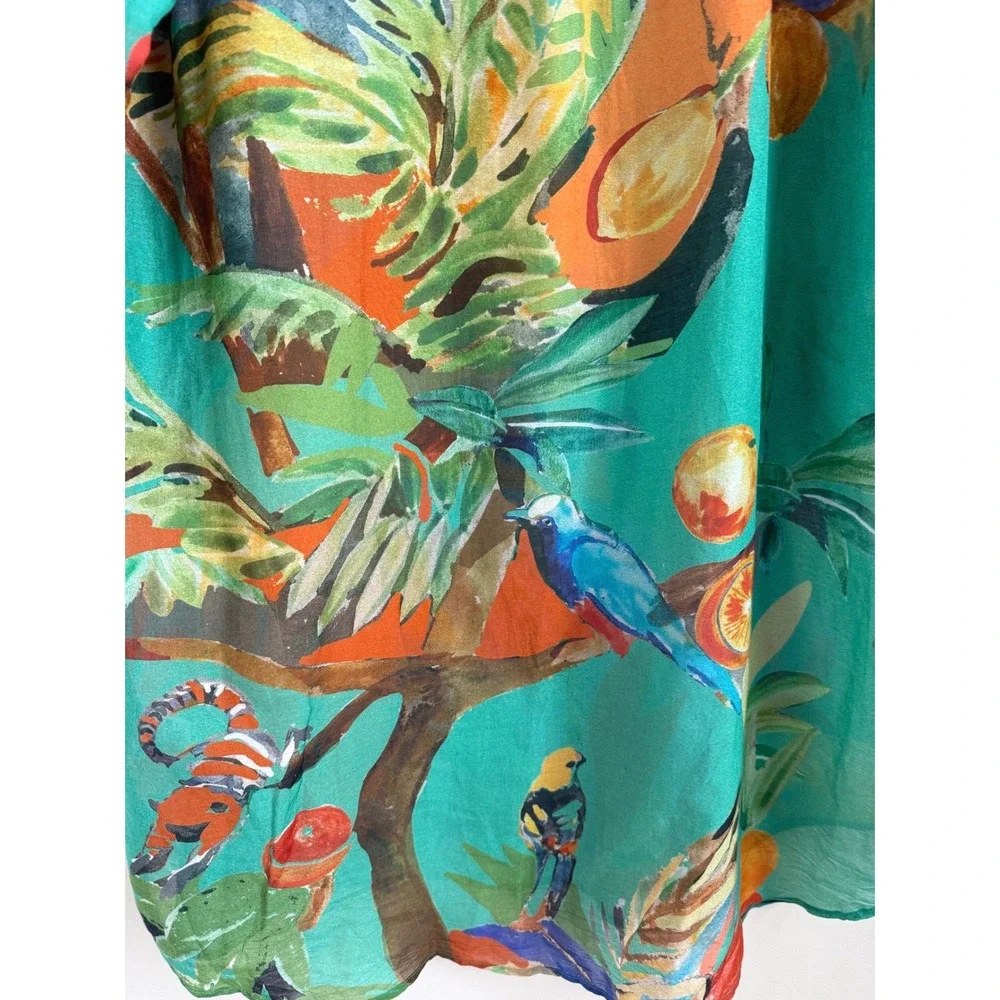 G.KERO Paris Silk Blend Tunic Top Med 101/190 Limited Edition Jungle Horse Bird - Picture 10 of 10